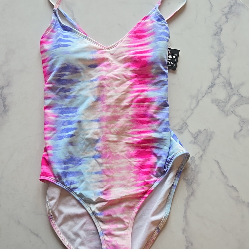 Salt + Cove Pastel Tie-Dye Pink Day Dreamer One-Piece SZ:L - Picture 2 of 12